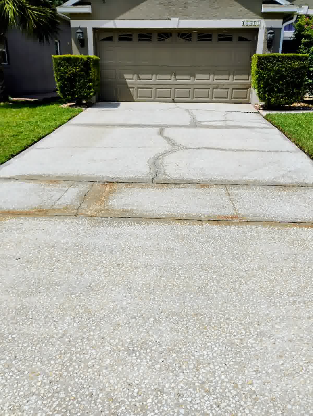 Clean driveway after professional pressure washing Orlando FL